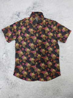 Camisa Skull Flowers - CAM10