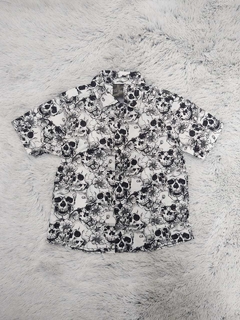 Camisa Manga Curta Infantil White Skull = CAI04