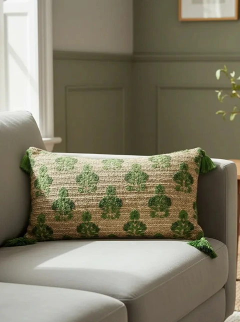 ALMOH-1647- ALMOHADON EN RAFIA NATURAL CON BORDADO 65 X 40