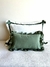 ALMOHADON ALMOHADA BLANCA, VERDE SECO. RECTANGULAR CON VOLADOS VERDE SECO. - comprar online