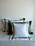 ALMOHADON ALMOHADA VERDE SECO Y BLANCO CUADRADO - comprar online