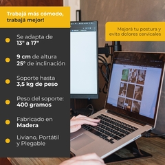 FlipBook 15" - Soporte Notebook Diseño Portátil y Plegable