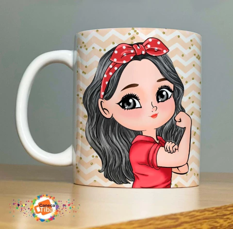 Caneca Dia da Mulher Bonequinhas Personalizadas - comprar online