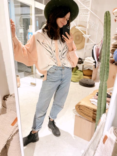 CAMISA NOIRE SALMON - Agustina Escobar