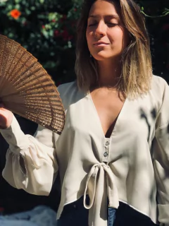 BLUSA BERNI BEIGE - Agustina Escobar