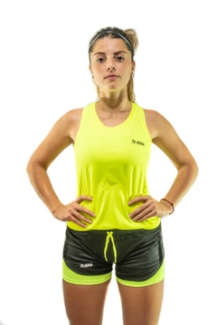 SUDADERA AMARILLO FLUOR MUJER RUNING