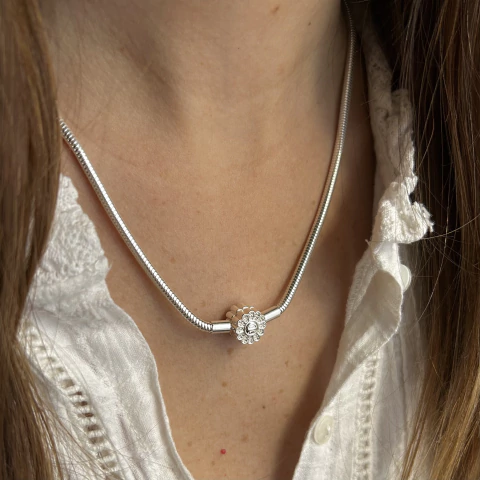 Cadena para Charms Cierre Margarita Micro Pavé AB