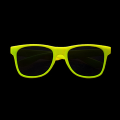 Anteojos tipo Rayban con marco flúor color amarillo