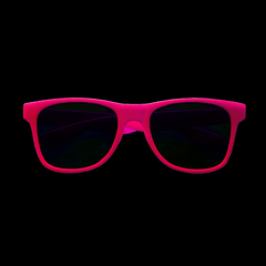 Anteojos tipo Rayban con marco flúor color fucsia