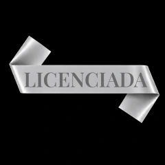 Banda de raso LICENCIADA color plateado
