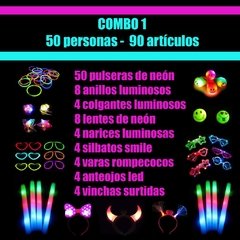 Combo 1 de cotillón luminoso para 50  personas