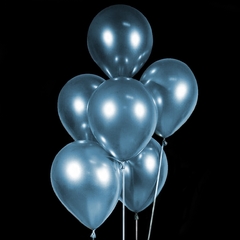 Globo cromado 10" color azul x 25 unidades