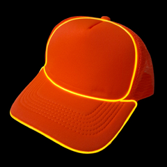 Gorra flúor led color naranja