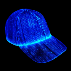 Gorra led con fibra óptica