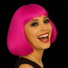 Peluca carré color fucsia