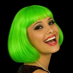 Peluca carré color verde
