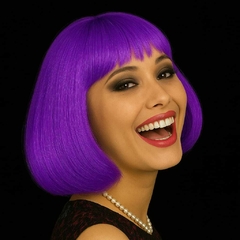 Peluca carré color violeta