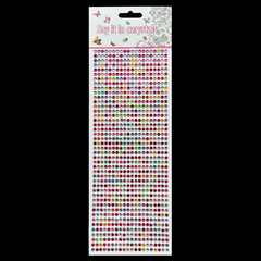 Set de gemas autoadhesivas XL multicolor