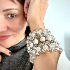AMALIA SILVER TOTAL- SET BRAZALETE + AROS - comprar online
