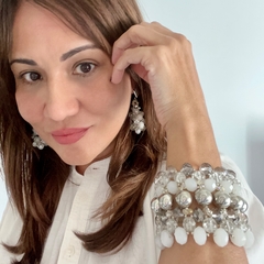 ALEGRIANA SILVER & WHITE - SET BRAZALETE + AROS en internet