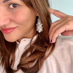 ALEGRIANA SILVER & WHITE - SET BRAZALETE + AROS - comprar online