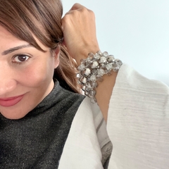 AMALIA SILVER TOTAL- SET BRAZALETE + AROS - tienda online