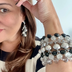 ALEGRIANA SILVER + BLACK - SET BRAZALETE + AROS en internet