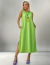 Vestido Regata Linho Alça Larga Midi - comprar online