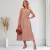 Vestido Midi Mocha Mousse Elegante Marant Social Clássico - loja online