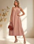 Vestido Midi Mocha Mousse Elegante Marant Social Clássico