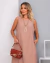 Vestido Midi Mocha Mousse Elegante Marant Social Clássico - Hermosa Store