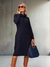 Vestido Moletinho Manga Longa Gola Alta Boba - comprar online