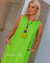 Vestido Regata Linho Alça Larga Midi