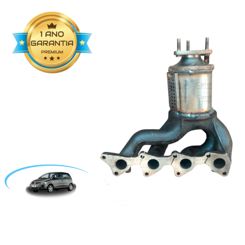 Catalisador Fox motor 1.0 (Coletor Ferro Fundido) de 2004 a 2008 - VW
