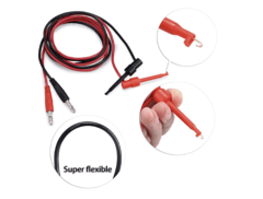 SET 2 MINI PINZAS DE PRUEBA TIPO GANCHO PARA TESTEOS ELECTRICOS 500V / 5A ESI
