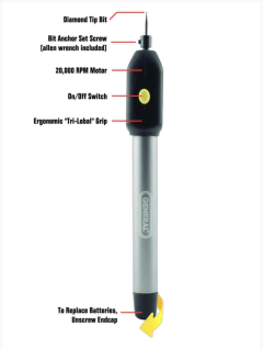 LAPIZ GRABADOR DE PRECISION INALAMBRICO 20.000 RPM GENERAL - comprar online