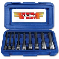 JUEGO 9 TUBOS EXTRA-LARGOS MULTIESTRIADOS ACERO S2 VIM