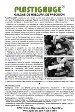 Set 4 Plastigauge / Plastigage 0.025 - 0.175mm / 0.001 - 0.007" PL-A England - tienda online