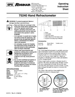 REFRACTOMETRO PARA LIQUIDO REFRIGERANTE Y BATERIA ROBINAIR - comprar online