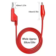 Juego De 5 Cables De Pruebas Doble Conexión + Cocodrilo Automotriz Esi - AYR Tools