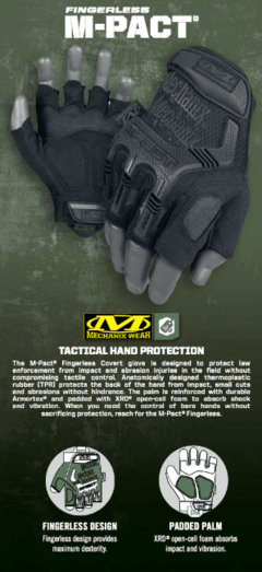Guantes Tàcticos Originales Fingerless Mechanix Tamaño XL en internet