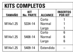 KIT REPARACION DE ORIFICIOS DE BUJIA M14 X 1.25 HELICOIL en internet