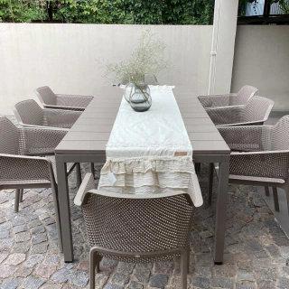 - MESA RÍO + 8 SILLAS NET -