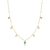 Colar Calmaria Pingentes Cristais Coloridos Dourado - comprar online