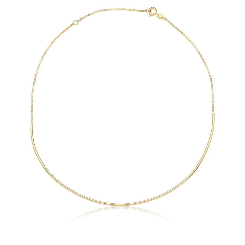 Colar Laços Aro e Elos Dourado