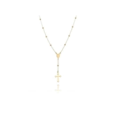 Colar Terço Nossa Senhora das Graças Dourado