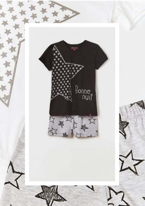 PIJAMA REMERA MANGA CORTA CON SHORT CONSTELLATION PROMESSE (93.MP20031V22)