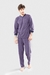PIJAMA DE HOMBRE BUZO JERSEY ULTRA SOFT ESCON “V” 100% ALG MANGA LARGA PANTALON LARGO (24.270)