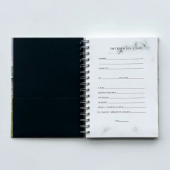 Agenda Semana a la Vista "Marmol B&N" Formato Vertical - comprar online