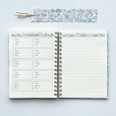 Agenda Semana a la Vista "Floral Blue" Formato Vertical - comprar online